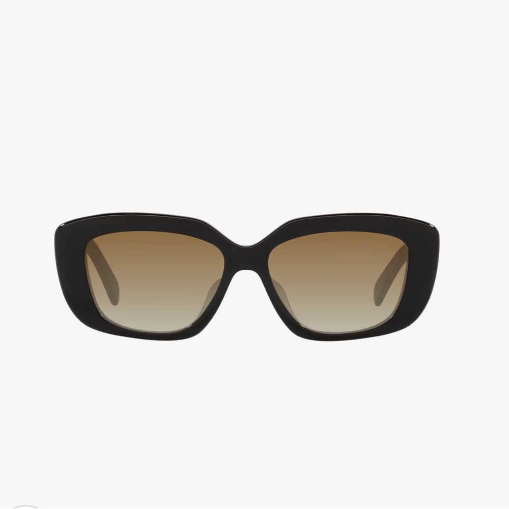 NIB CELINE Triomphe CL40216U Black/Gradient Brown Lenses Rectangle Sunglasses - Picture 14 of 16